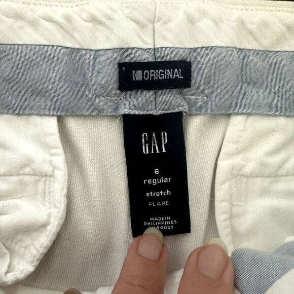 GAP Original White Stretch Flare pant Womens 6 - Picture 5 of 7